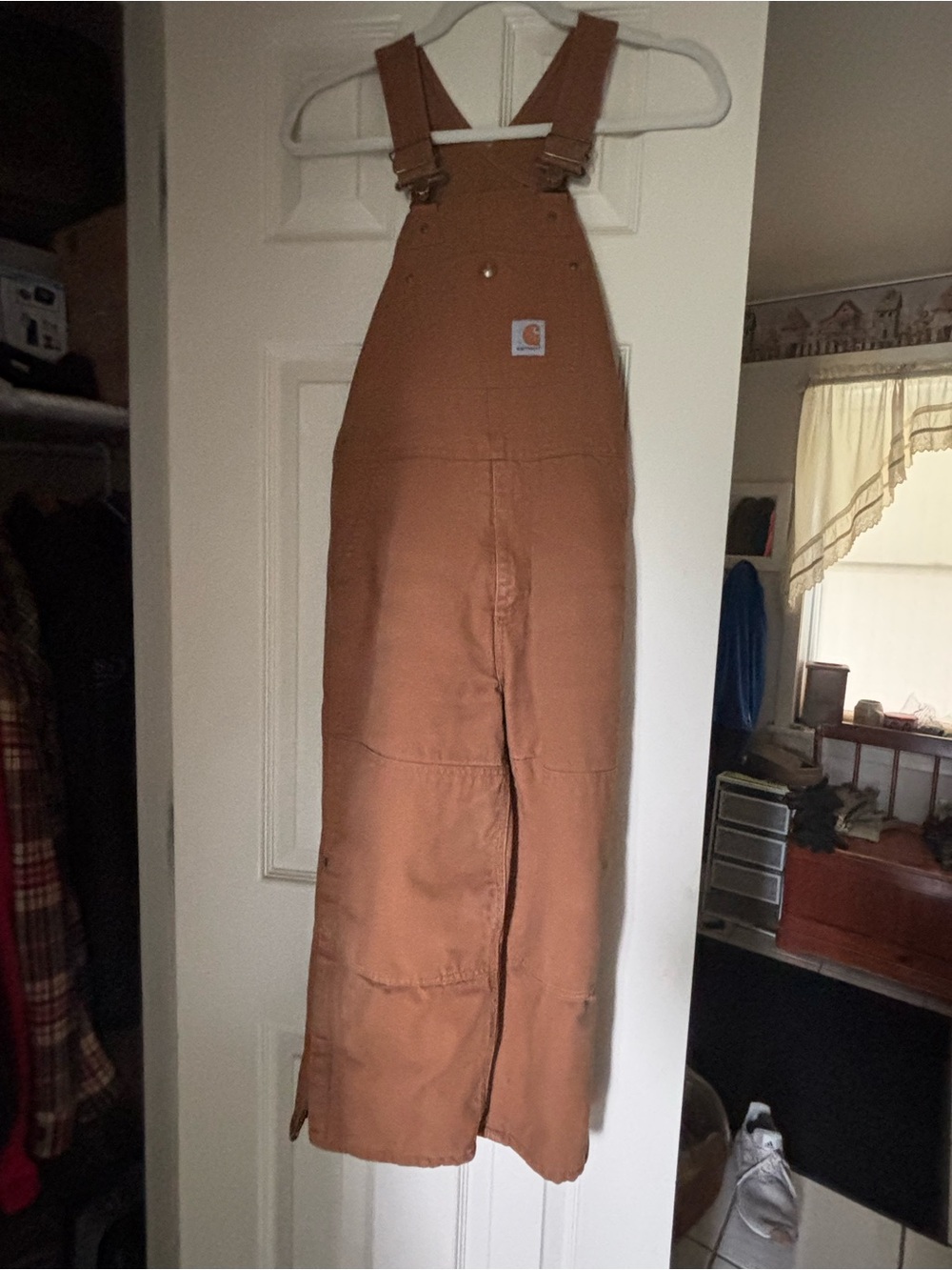 Carhartt Chest Pocket Duck Overalls in Brown